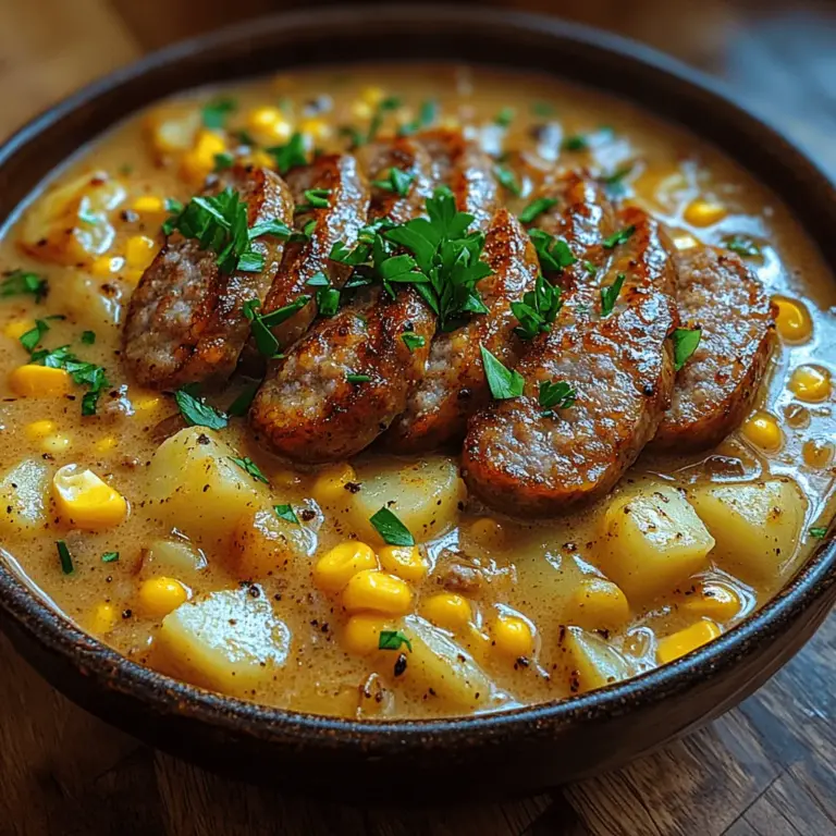 Um die beste Kartoffel-Wurst-Cremesuppe zuzubereiten, benötigen Sie eine handvoll einfacher, aber geschmackvoller Zutaten. Hier ist eine Übersicht über das, was Sie benötigen: