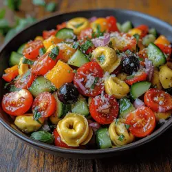 Die Zutaten für den Tortellini Fiesta Salad sind einfach und leicht erhältlich, jedoch sorgt die Kombination aus frischen Produkten und hochwertigen Zutaten für einen unvergleichlichen Geschmack. Hier ist eine Übersicht über die Hauptzutaten, die Sie für dieses Gericht benötigen: