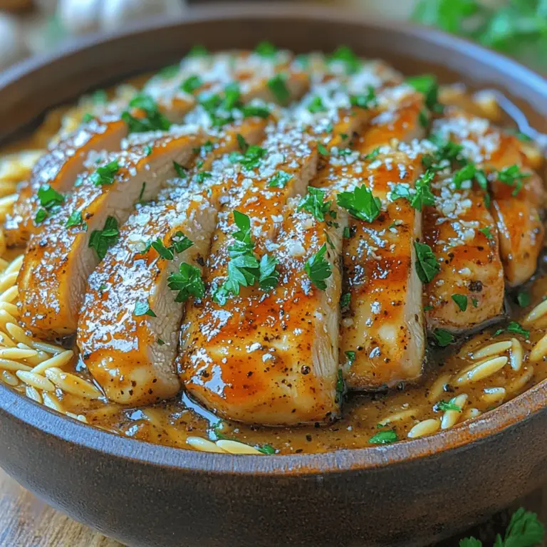 Um Chicken Marsala Orzo zuzubereiten, benötigen Sie eine Auswahl an frischen und geschmackvollen Zutaten. Hier ist eine Übersicht über die Hauptkomponenten, die in diesem Rezept verwendet werden: