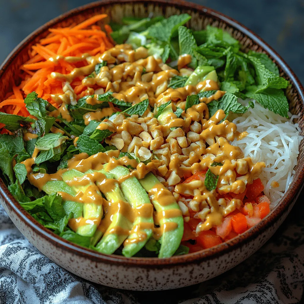 Der Frische und Knackige Frühlingsrollen-Salat ist nicht nur ein Fest für die Sinne, sondern auch eine hervorragende Wahl für alle, die eine gesunde, leichte und gleichzeitig sättigende Mahlzeit suchen. Mit seiner bunten Mischung aus frischen Zutaten und dem cremigen Erdnuss-Dressing ist dieser Salat ein wahres Highlight in der Küche und eignet sich hervorragend für verschiedene Anlässe – sei es ein leichtes Mittagessen, ein erfrischendes Abendessen an warmen Tagen oder sogar ein Beitrag zu einem geselligen Grillabend.