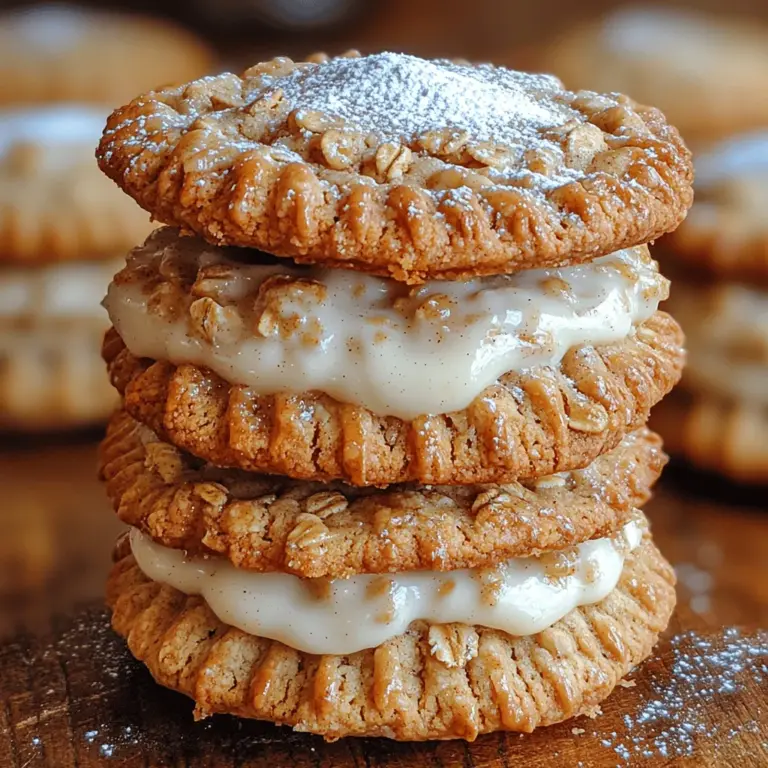 Oatmeal Cream Pies sind ein zeitloses und beliebtes Gebäck, das in vielen Haushalten liebevoll zubereitet wird. Diese köstlichen Kekse, gefüllt mit einer cremigen Füllung, bieten nicht nur einen unwiderstehlichen Geschmack, sondern auch den nostalgischen Charme von Kindheitserinnerungen. Ob als Snack für die Schule, als süßes Mitbringsel zu einer Feier oder einfach nur zum Genießen bei einer Tasse Tee – Oatmeal Cream Pies sind immer eine hervorragende Wahl.