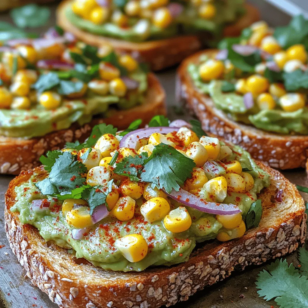 Avocados bilden die Grundlage unseres Süßes Mais-Avocado-Toasts und bringen eine cremige Konsistenz mit sich, die das Gericht besonders macht. Diese Früchte sind nicht nur köstlich, sondern auch unglaublich gesund. Sie sind reich an einfach ungesättigten Fetten, die das Herz schützen, und enthalten wichtige Nährstoffe wie Kalium, Magnesium und Vitamine wie E, K und verschiedene B-Vitamine.