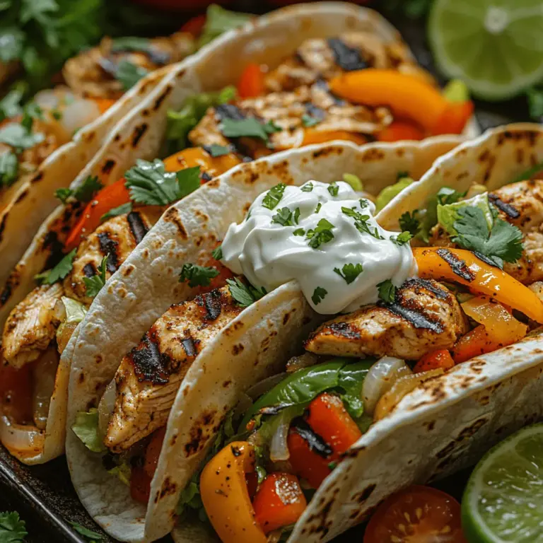 Um die perfekten Sizzling Grilled Chicken Fajita Wraps zuzubereiten, benötigen Sie eine Auswahl an frischen Zutaten, die nicht nur den Geschmack, sondern auch die Nährstoffdichte des Gerichts erhöhen. Im Folgenden finden Sie eine detaillierte Übersicht über die Hauptzutaten und ihre Bedeutung für das Rezept.