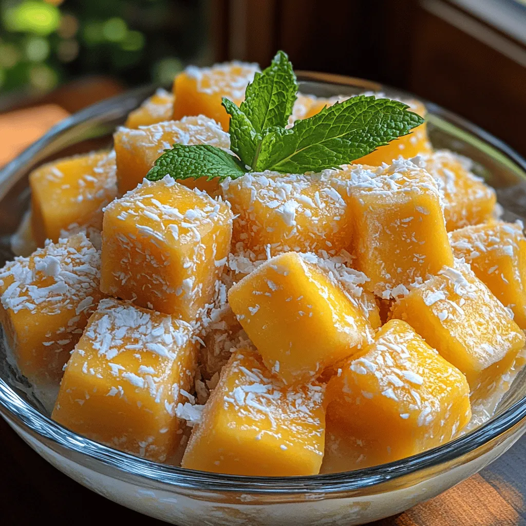 In der heißen Jahreszeit, wenn die Sonne strahlt und die Temperaturen steigen, gibt es kaum etwas Erfrischenderes als einen kühlen Snack. Die gefrorenen Mango-Kokoswürfel bieten nicht nur eine köstliche Möglichkeit, sich abzukühlen, sondern sind auch eine gesunde und nährstoffreiche Option. Dieses Rezept kombiniert die Süße reifer Mangos mit der Cremigkeit von Kokosmilch und einem Hauch von Vanille, um einen tropischen Genuss zu kreieren, der nicht nur den Gaumen erfreut, sondern auch gut für den Körper ist.