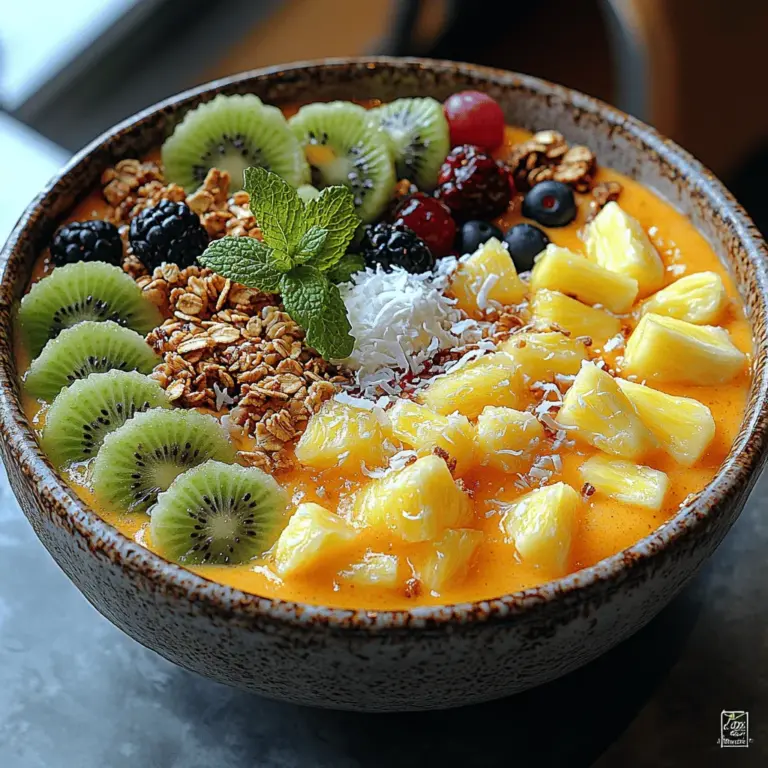 Um die Tropische Paradies-Ananas-Smoothie-Schüssel zuzubereiten, benötigst du folgende Hauptzutaten: