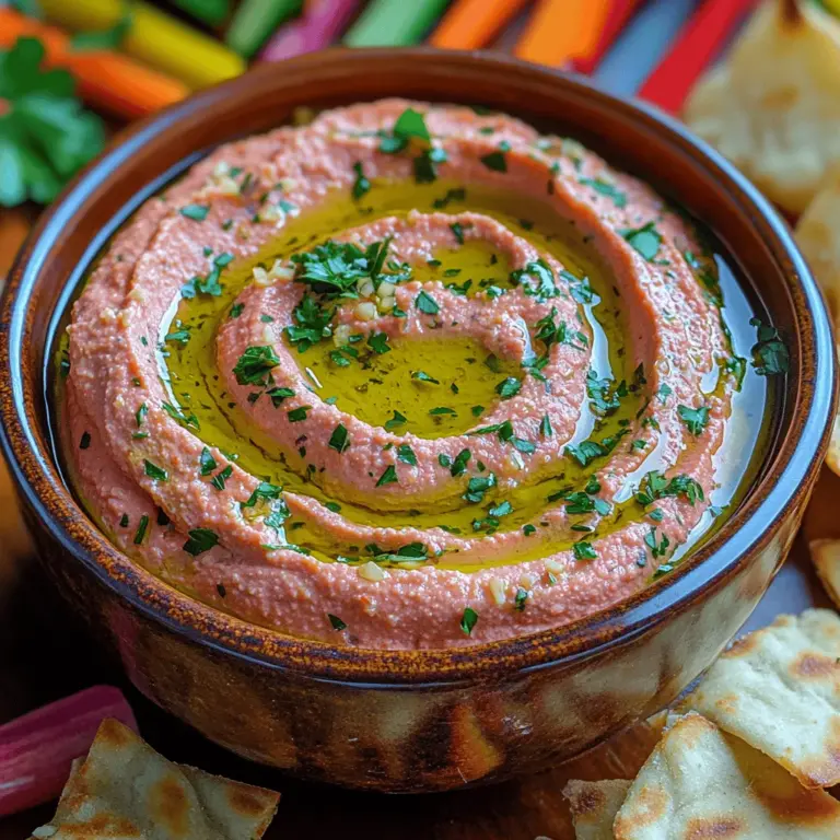 Hummus hat in den letzten Jahren einen bemerkenswerten Aufstieg erlebt und ist von einem traditionellen Nahostgericht zu einem weltweiten Favoriten avanciert. Seine Vielseitigkeit und der köstliche Geschmack haben dazu geführt, dass immer mehr Menschen kreative Variationen ausprobieren. Eine dieser aufregenden Abwandlungen ist der Flamingo Pink Hummus Dip, der nicht nur durch seine auffällige Farbe besticht, sondern auch durch seine gesunden Inhaltsstoffe und den köstlichen Geschmack. Dieses Rezept ist ideal für Feiern, als Snack oder als gesunde Ergänzung zu Ihrer Mahlzeit.
