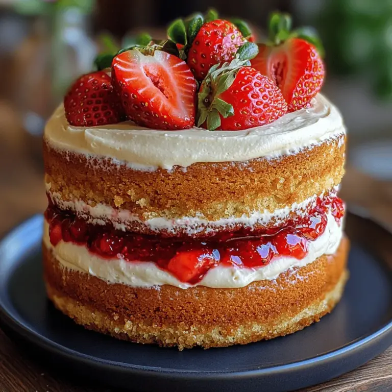 Der Himmlische Erdbeer-Genuss-Kuchen ist eine wahre Geschmacksexplosion, die nicht nur die Sinne verführt, sondern auch das Herz erwärmt. Dieser saftige und aromatische Kuchen kombiniert die Süße frischer Erdbeeren mit einer fluffigen Textur und einem köstlichen Sahne-Frosting. Egal, ob für einen Geburtstag, eine Gartenparty oder einfach nur als süßer Genuss für den Alltag – dieses Rezept ist einfach zuzubereiten und garantiert ein Hit bei Familie und Freunden.