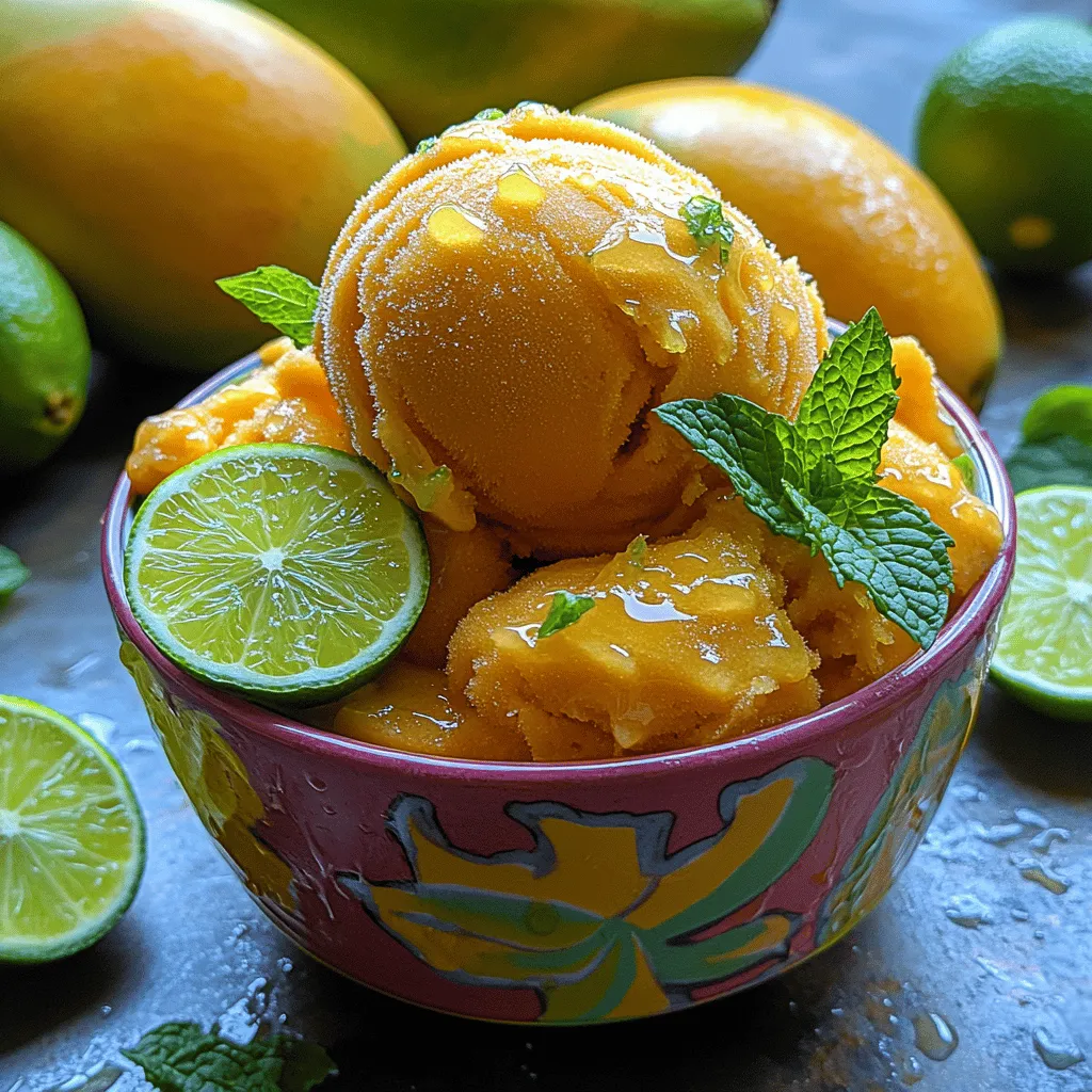 Der Sommer ruft nach erfrischenden Leckereien, und nichts kommt dem tropischen Genuss eines selbstgemachten Mango-Limetten-Sorbets gleich. Dieses köstliche und einfach zuzubereitende Sorbet vereint die süße Reife der Mango mit der spritzigen Frische der Limette, um ein Geschmackserlebnis zu schaffen, das perfekt für heiße Tage ist. Die Kombination aus den fruchtigen Aromen und der kühlenden Konsistenz macht dieses Sorbet zu einem idealen Dessert für Grillpartys, Gartenfeste oder einfach nur für einen entspannten Nachmittag im Schatten.