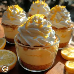Der Spritzige No-Bake Zitrone Käsekuchen im Becher ist ein wahrer Genuss für alle Liebhaber von frischen und leichten Desserts. Mit seiner Kombination aus einer knusprigen Kruste, einer cremigen Füllung und dem erfrischenden Geschmack von Zitrone ist dieses Rezept nicht nur ein Gaumenschmaus, sondern auch eine Augenweide. Die Beliebtheit von No-Bake Desserts hat in den letzten Jahren stark zugenommen, und das aus gutem Grund: Sie sind unkompliziert, schnell zubereitet und benötigen keinen Ofen. Perfekt für heiße Sommertage oder als süße Überraschung zu besonderen Anlässen!