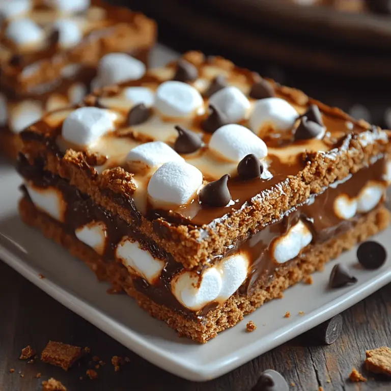 Die Goldene Grahams S'mores Riegel sind eine köstliche und einfache Variante des klassischen S'mores, die den unverwechselbaren Geschmack von Lagerfeuer und Sommer in jeden Bissen bringt. Dieses Rezept kombiniert die knusprige Textur der Goldene Grahams mit der Süße von Mini-Marshmallows und der Reichhaltigkeit von Zartbitter-Schokolade, um ein unwiderstehliches Dessert zu kreieren, das sowohl Kinder als auch Erwachsene begeistern wird. Ursprünglich stammen S'mores aus den USA, wo sie seit den 1920er Jahren als beliebter Snack beim Camping und Grillen bekannt sind. In den letzten Jahren haben sie sich zu einem festen Bestandteil der amerikanischen Dessertkultur entwickelt und sind in vielen Variationen zu finden.