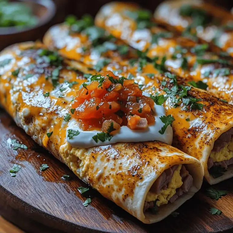 Wenn es um das Frühstück geht, denken viele an eine ausgewogene und nahrhafte Mahlzeit, die Energie für den Tag liefert. Die Ham-Ei-Salsa Frühstücks-Rollups sind nicht nur köstlich, sondern auch einfach zuzubereiten und bieten eine perfekte Kombination aus Proteinen, gesunden Fetten und Ballaststoffen. Diese Rollups sind ideal für hektische Morgen, wenn die Zeit knapp ist, aber der Hunger groß. Sie lassen sich leicht anpassen und können nach Belieben gefüllt werden, sodass sie für die ganze Familie geeignet sind. Egal, ob Sie sie zum Frühstück, Brunch oder sogar als Snack zwischendurch genießen möchten, dieses Rezept wird Sie begeistern.