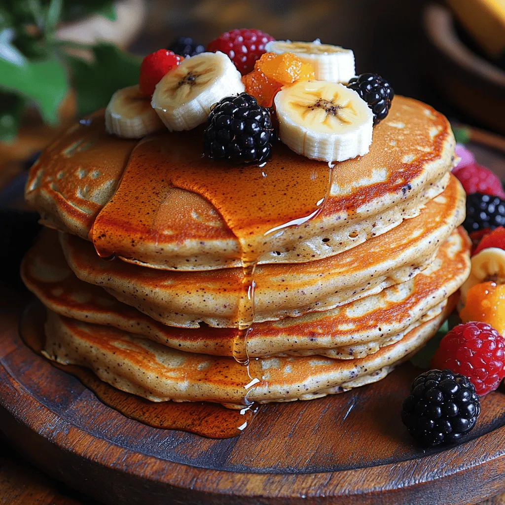 Fluffige vegane Bananen-Pfannkuchen sind nicht nur eine köstliche Frühstücksoption, sondern auch eine gesunde und einfach zuzubereitende Wahl für jeden, der seinen Tag mit einem nahrhaften und zufriedenstellenden Gericht beginnen möchte. Diese Pfannkuchen sind perfekt für Veganer, Allergiker oder einfach für alle, die eine pflanzliche Ernährung ausprobieren möchten. Sie bieten eine wunderbare Kombination aus Geschmack, Textur und Nährstoffen, die sowohl Erwachsene als auch Kinder begeistern wird.