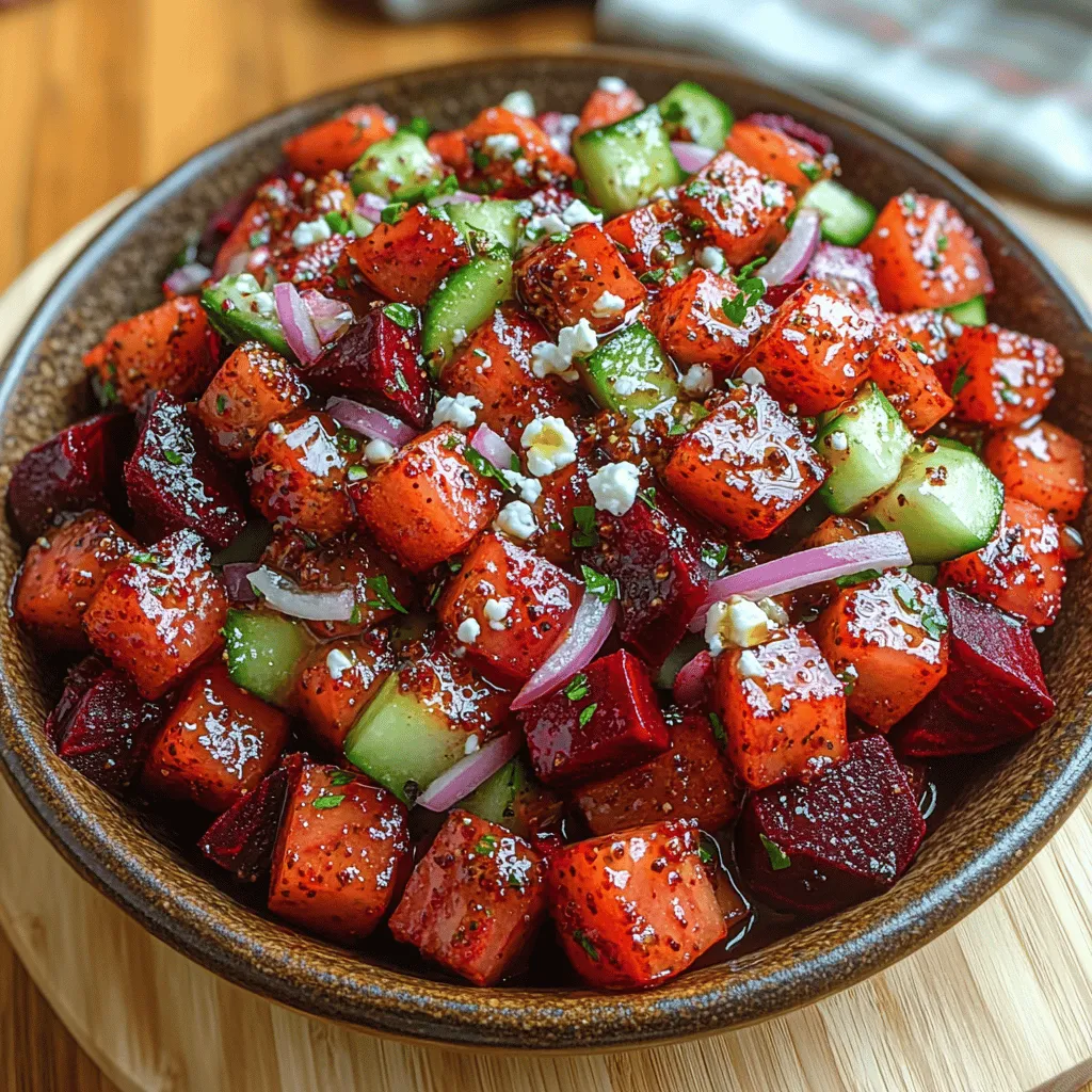 In der Welt der gesunden Ernährung ist es von großer Bedeutung, schmackhafte und kreative Rezepte zu finden, die nicht nur gut für den Körper sind, sondern auch den Gaumen erfreuen. Der "Crisp Beet & Cucumber Delight" ist genau so ein Rezept. Diese erfrischende Kombination aus gerösteten Rüben und knackigen Gurken ist perfekt für warme Tage geeignet und eignet sich sowohl als Beilage als auch als leichte Hauptspeise.