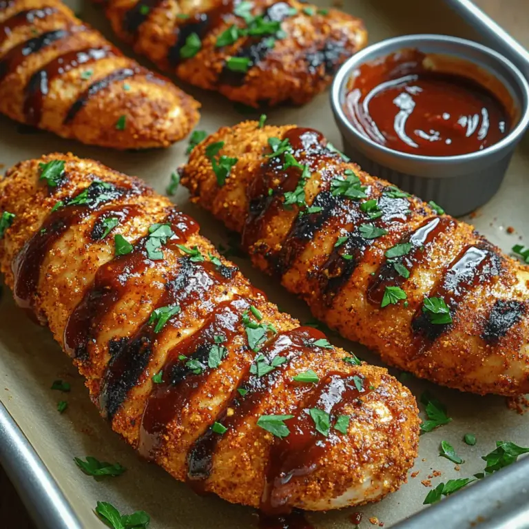 Zesty BBQ-Hähnchenstreifen sind ein wahrer Genuss für alle, die die Kombination aus zartem Hähnchenfleisch und würziger BBQ-Sauce lieben. Diese köstlichen Hähnchenstreifen sind nicht nur einfach zuzubereiten, sondern auch unglaublich vielseitig. Egal, ob als Hauptgericht, Snack für die nächste Feier oder für ein entspanntes Abendessen mit der Familie – dieses Rezept wird mit Sicherheit alle begeistern. Die Aromen von geräuchertem Paprikapulver, Knoblauch und Zwiebel vereinen sich perfekt mit der süßlichen Schärfe der BBQ-Sauce und sorgen für ein Geschmackserlebnis, das man nicht so schnell vergisst.