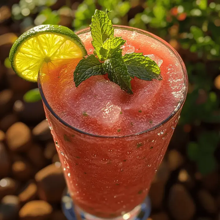 Der Sommer ruft nach erfrischenden Getränken, und nichts kommt dem erfrischenden Wassermelonen-Limetten-Slushie gleich. Dieses köstliche Getränk kombiniert die Süße saftiger Wassermelonen mit der spritzigen Frische von Limetten und ist damit die perfekte Erfrischung an heißen Tagen. Ob für eine Grillparty, ein Picknick im Park oder einfach nur zum Entspannen auf der Terrasse – dieser Slushie ist ein absolutes Muss in der warmen Jahreszeit.