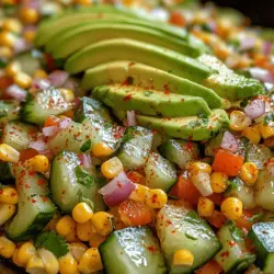 In der warmen Jahreszeit gibt es nichts Erfrischenderes als einen leichten, bunten Salat. Der „Sonnige Freude: Süßer Mais-Gurken-Salat“ ist nicht nur ein Fest für die Augen, sondern auch eine wahre Gaumenfreude. Mit frischen Zutaten und einer einfachen Zubereitung eignet sich dieser Salat perfekt für Grillpartys, Picknicks oder als Beilage zu jeder Mahlzeit. Er wird Ihre Gäste begeistern und ist gleichzeitig eine gesunde Wahl für alle, die auf ihre Ernährung achten.