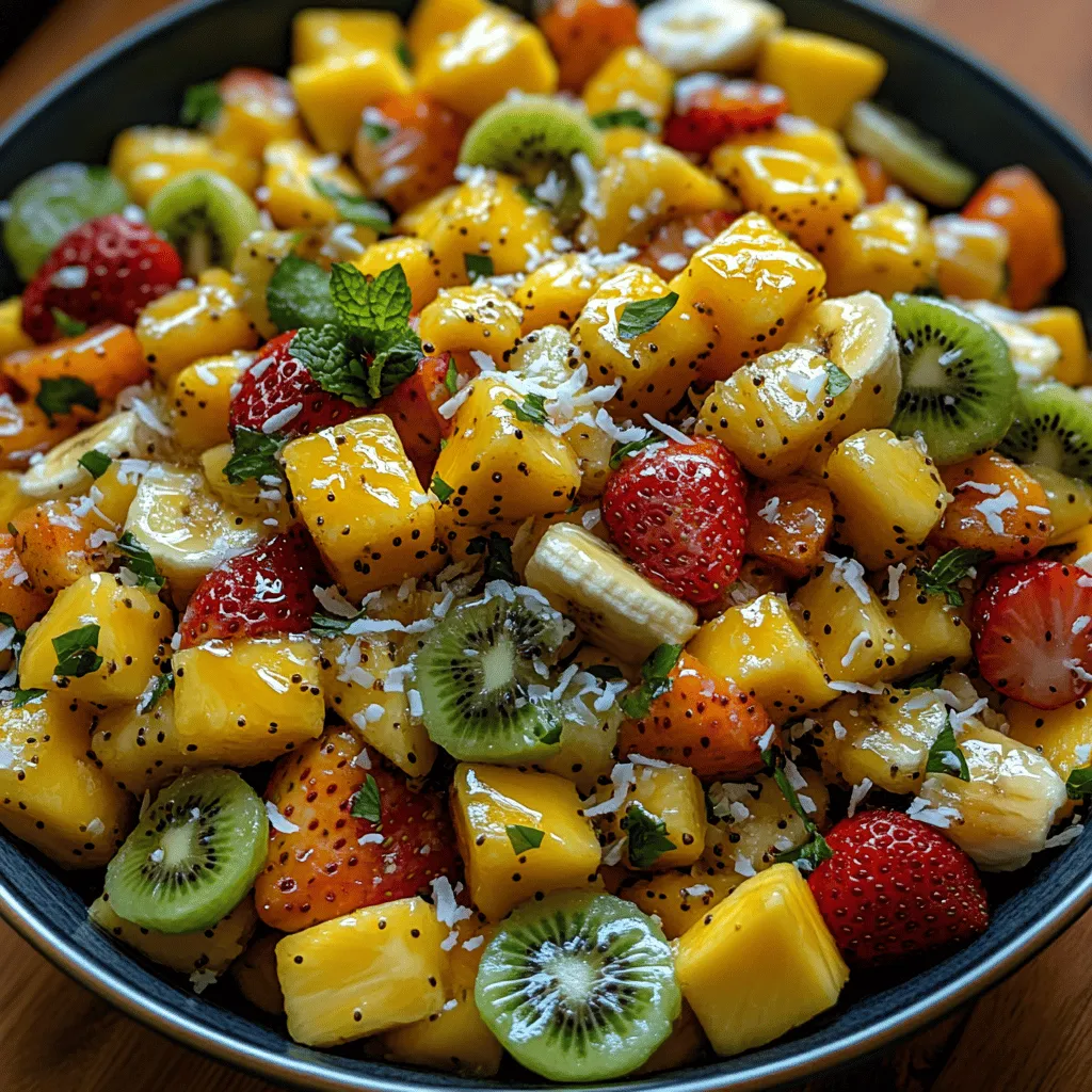 In den warmen Monaten ist ein frischer und gesunder Snack unerlässlich. Tropische Fruchtsalate erfreuen sich zunehmender Beliebtheit, nicht nur wegen ihres köstlichen Geschmacks, sondern auch wegen ihrer gesundheitlichen Vorteile. Besonders der tropische Paradies-Fruchtsalat ist eine hervorragende Wahl, um sich an heißen Tagen zu erfrischen. Mit einer bunten Mischung aus saftigen Früchten und einem leichten Limetten-Honig-Dressing ist dieser Salat nicht nur ein Genuss für den Gaumen, sondern auch ein Fest für die Augen.