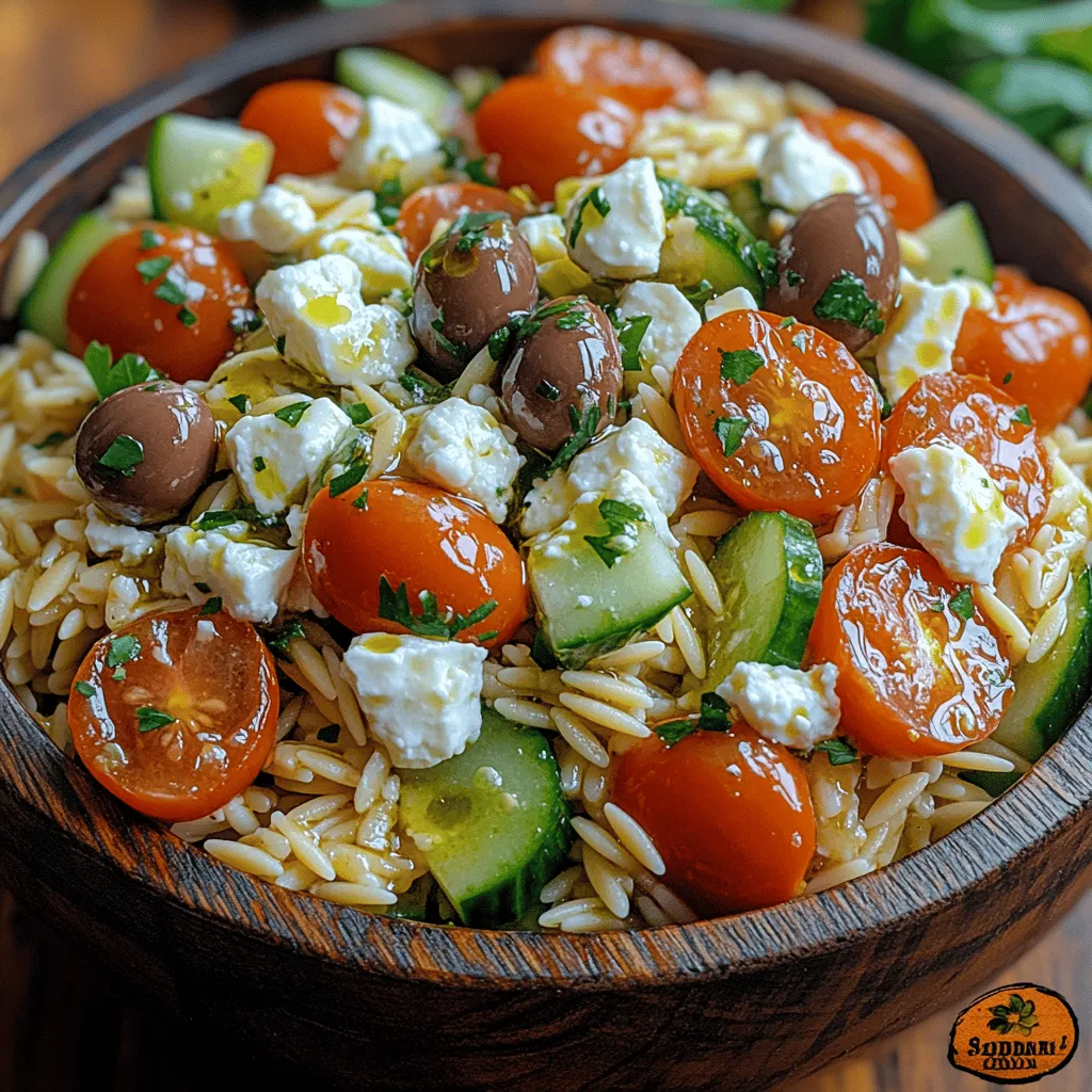 Die Qualität der Zutaten ist entscheidend für den Geschmack Ihres Orzo-Salats. Hier sind die Hauptkomponenten, die Sie benötigen: