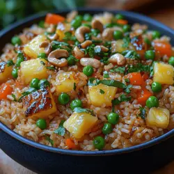 Um ein perfektes Gericht zuzubereiten, ist es wichtig, qualitativ hochwertige Zutaten zu wählen. Hier ist ein Überblick über die Hauptbestandteile unseres tropischen Ananas-Pfannenreises und deren Rolle im Rezept.