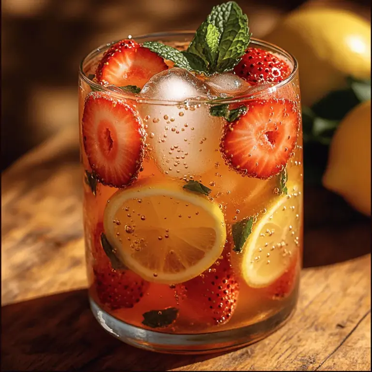 Jede Zutat in dieser sprudelnden Erdbeer-Limonade spielt eine wichtige Rolle, um den unverwechselbaren Geschmack und die Frische zu erzeugen, die wir lieben. Lassen Sie uns einen genaueren Blick auf die wichtigsten Zutaten werfen: