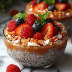 Um den Beeren-Coconut-Chia-Pudding zuzubereiten, benötigen Sie eine handvoll einfacher Zutaten, die nicht nur köstlich, sondern auch äußerst gesund sind. Lassen Sie uns einen genaueren Blick auf die einzelnen Zutaten werfen und deren Vorteile entdecken.