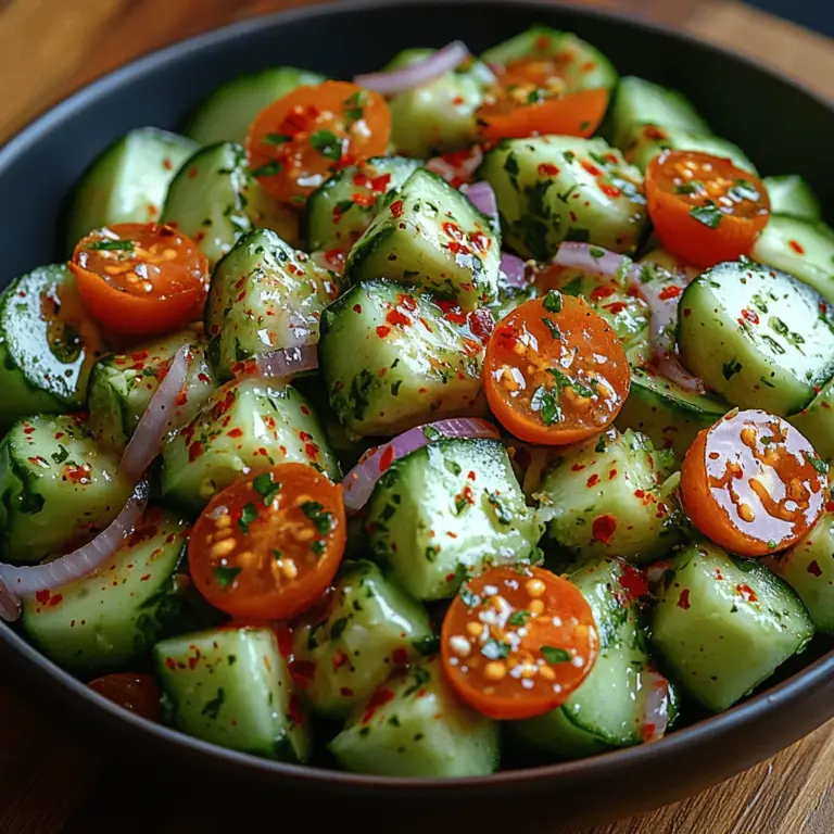 Kühle und cremige Gurken-Avocado-Salat ist das perfekte Rezept für heiße Sommertage oder als erfrischende Beilage zu jedem Gericht. Diese Kombination aus knackigen Gurken, cremigen Avocados und saftigen Cherrytomaten sorgt nicht nur für eine geschmackliche Explosion, sondern auch für eine Fülle an Nährstoffen. Wenn die Temperaturen steigen, ist dieser Salat eine ideale Wahl, um sich leicht und frisch zu fühlen. Die einfache Zubereitung und die gesunden Zutaten machen ihn zu einem absoluten Favoriten für Grillpartys, Picknicks oder als leichtes Mittagessen.