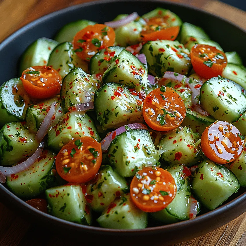 Kühle und cremige Gurken-Avocado-Salat ist das perfekte Rezept für heiße Sommertage oder als erfrischende Beilage zu jedem Gericht. Diese Kombination aus knackigen Gurken, cremigen Avocados und saftigen Cherrytomaten sorgt nicht nur für eine geschmackliche Explosion, sondern auch für eine Fülle an Nährstoffen. Wenn die Temperaturen steigen, ist dieser Salat eine ideale Wahl, um sich leicht und frisch zu fühlen. Die einfache Zubereitung und die gesunden Zutaten machen ihn zu einem absoluten Favoriten für Grillpartys, Picknicks oder als leichtes Mittagessen.