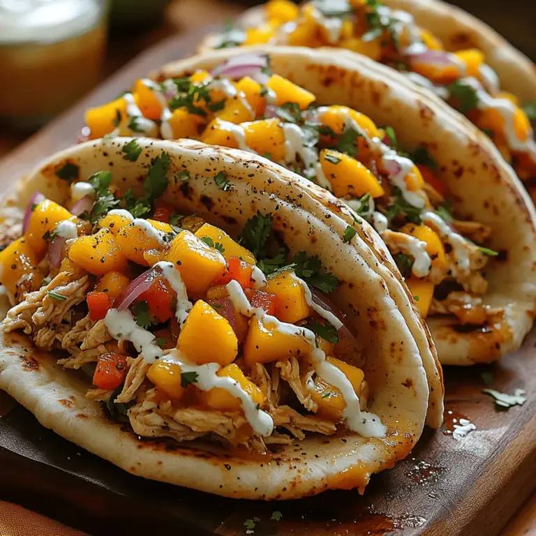 Um die Mango Tango Chicken Pitas optimal zuzubereiten, benötigen wir eine Auswahl an frischen und nahrhaften Zutaten. Hier ist ein Überblick über die Hauptbestandteile dieses Rezepts: