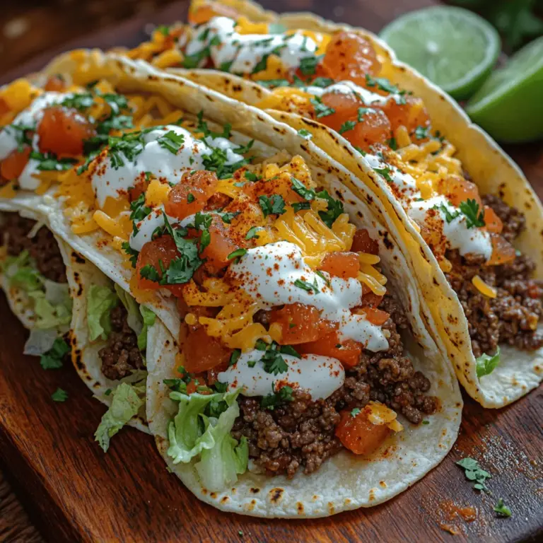 Um perfekte Rindfleisch-Tacos zuzubereiten, ist es wichtig, die richtigen Zutaten zu wählen. Hier ist eine Übersicht über die Hauptbestandteile, die für die Zubereitung benötigt werden, sowie deren Bedeutung für das Rezept.