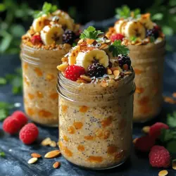 Einer der größten Vorteile von Overnight Oats ist die einfache Zubereitung. Sie können alle Zutaten am Abend vorher zusammenstellen, und am nächsten Morgen sind sie sofort genussbereit. Dies ist besonders praktisch für Menschen mit einem hektischen Lebensstil, die oft keine Zeit für die Zubereitung eines aufwändigen Frühstücks haben. Mit nur wenigen Minuten Zubereitungszeit können Sie sicherstellen, dass Sie eine gesunde und nahrhafte Mahlzeit genießen, die Ihnen die Energie gibt, die Sie für den Tag benötigen.