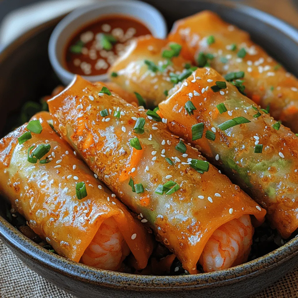 Die Wahl der richtigen Zutaten ist entscheidend für den Geschmack und die Textur Ihrer Egg Rolls. Hier sind die Hauptbestandteile, die Sie benötigen, um diese köstlichen Garnelen- und Kohl-Egg Rolls zuzubereiten: