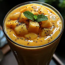 In der Welt der Smoothies gibt es kaum etwas Erfrischenderes und Nahrhafteres als ein tropischer Pfirsich-Mango-Joghurt-Smoothie. Diese köstliche Kombination aus saftigen Früchten, cremigem Joghurt und einem Hauch von Süße bringt nicht nur ein Stück tropisches Paradies in Ihr Glas, sondern liefert auch eine Fülle von Nährstoffen. Ob zum Frühstück, als Snack oder zum gesunden Dessert – dieser Smoothie ist vielseitig und einfach zuzubereiten.