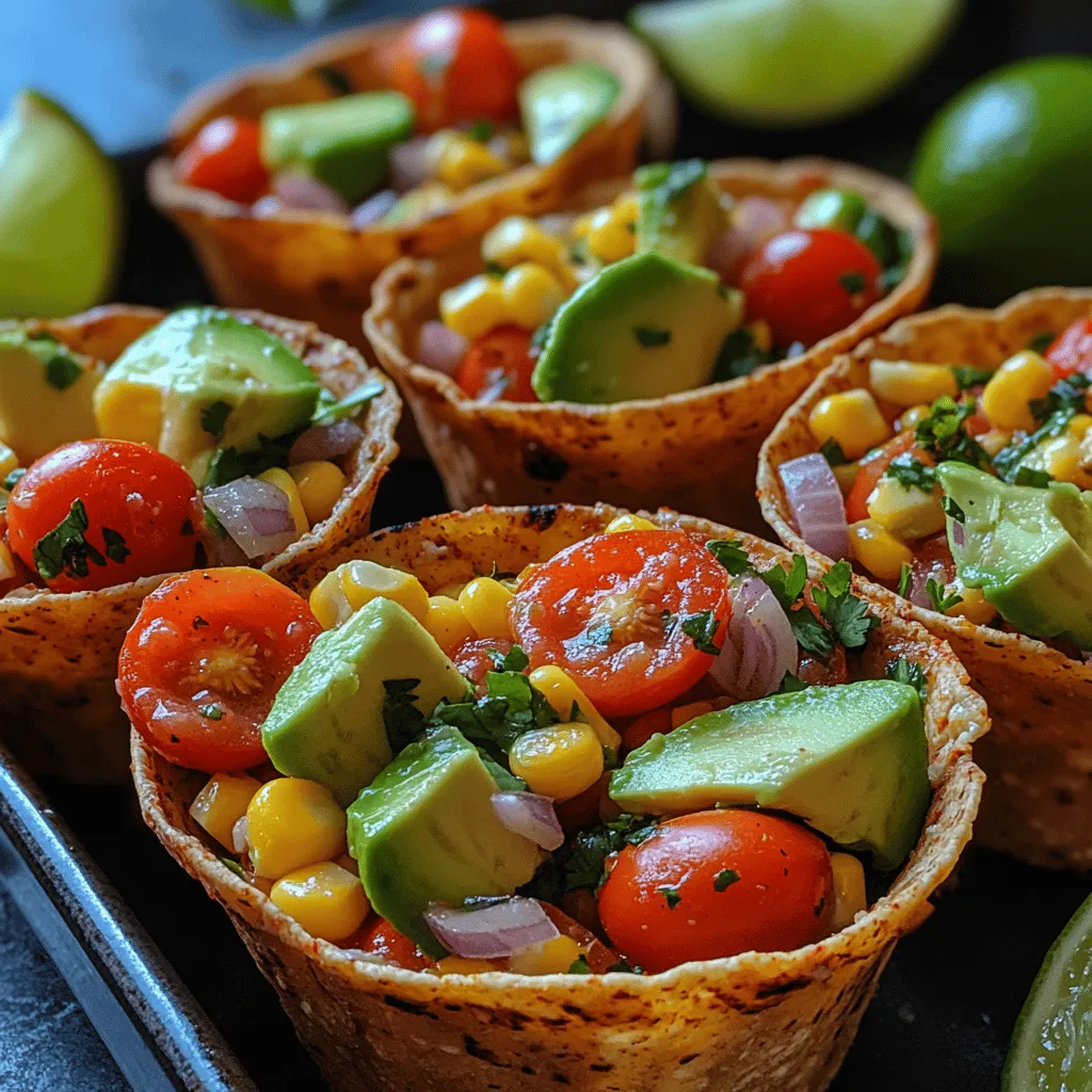 Willkommen zu einem aufregenden Rezept, das frische Aromen und lebendige Farben auf Ihren Tisch bringt: die Frischen Mais-Salsa-Tassen! Diese köstlichen kleinen Häppchen sind nicht nur ein Fest für die Augen, sondern auch für den Gaumen. Sie bestehen aus süßem, knackigem Mais, frischen Gemüse und einer angenehmen Würze, alles serviert in knusprigen Tortilla-Tassen. Ideal für Partys, als leichter Snack oder sogar als Beilage zu Ihren Hauptgerichten, sind diese Salsa-Tassen ein echter Hit bei jedem Anlass.