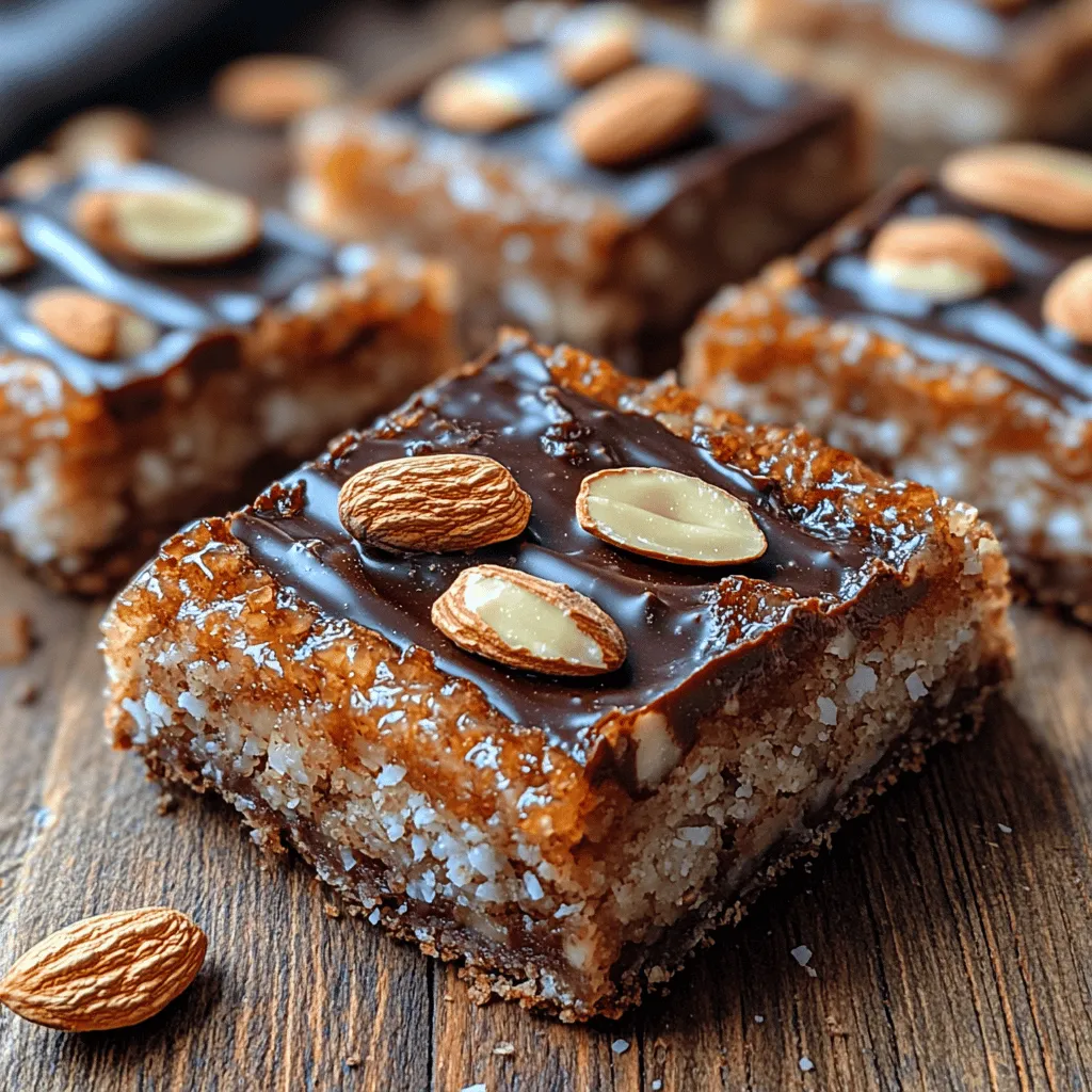 Almond Joy Riegel sind der perfekte Snack für alle, die süße Leckereien lieben. Diese Riegel kombinieren die knusprige Textur von Mandeln, die cremige Süße von Kokos und die verführerische Schokolade zu einem unwiderstehlichen Geschmackserlebnis. Jeder Biss ist eine harmonische Mischung aus Aromen und Texturen, die sowohl Naschkatzen als auch Gesundheitsbewusste anspricht. Das Beste daran? Diese Riegel sind einfach zuzubereiten und bestehen aus gesunden Zutaten, die Ihnen nicht nur einen süßen Genuss bieten, sondern auch nahrhafte Vorteile.