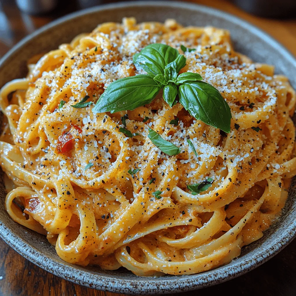Cremige Pasta mit gerösteten roten Paprika ist ein Gericht, das nicht nur den Gaumen verwöhnt, sondern auch das Herz erfreut. Diese köstliche Pasta ist eine perfekte Kombination aus der Süße der gerösteten Paprika und der Reichhaltigkeit von Sahne und Parmesan. Als eines der vielseitigsten Gerichte in der modernen italienischen Küche ist sie schnell zubereitet und eignet sich sowohl für ein einfaches Abendessen unter der Woche als auch für besondere Anlässe.