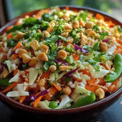Hausgemachte Rezepte spielen eine zentrale Rolle in unserer Küche und bringen nicht nur frische Zutaten auf den Tisch, sondern auch eine besondere Note an Liebe und Fürsorge. Wenn Sie sich für die Zubereitung eigener Speisen entscheiden, haben Sie die Kontrolle über die Zutaten und können die Aromen nach Ihren Wünschen anpassen. Heute präsentiere ich Ihnen ein köstliches und einfach zuzubereitendes Gericht: Knuspriger Asiatischer Slaw mit Erdnüssen. Dieses Rezept kombiniert knackiges Gemüse mit einem würzigen Dressing, das Ihre Geschmacksknospen zum Tanzen bringt.