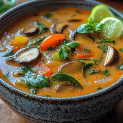 Die Himmlische Thai-Kokosnuss-Suppe ist mehr als nur ein Gericht; sie ist eine kulinarische Reise in die herzliche und aromatische Küche Thailands. Diese Suppe vereint die Aromen tropischer Zutaten mit der Wärme frischer Gewürze und bietet eine perfekte Balance zwischen Süße und Schärfe. Sie ist nicht nur eine Gaumenfreude, sondern auch eine nahrhafte Option, die sich ideal für die kalte Jahreszeit eignet oder als leichtes Mittagessen dient.