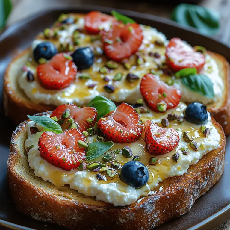 Willkommen zu einem Rezept, das sowohl erfrischend als auch köstlich ist – der cremige Zitronen-Ricotta-Toast. Dieses Gericht ist nicht nur eine wahre Gaumenfreude, sondern auch eine gesunde Wahl für ein schnelles Frühstück oder einen leichten Snack. Die Kombination von Ricotta-Käse und frischen Zitronen schafft ein harmonisches Geschmacksprofil, das perfekt zu knusprigem Brot passt. Besonders in den warmen Monaten erfreut sich diese Speise großer Beliebtheit, da sie leicht und erfrischend ist. Egal, ob du ein Frühstück für dich selbst zubereitest oder Gäste bewirten möchtest, dieser Toast wird sicherlich den Tag aufhellen.