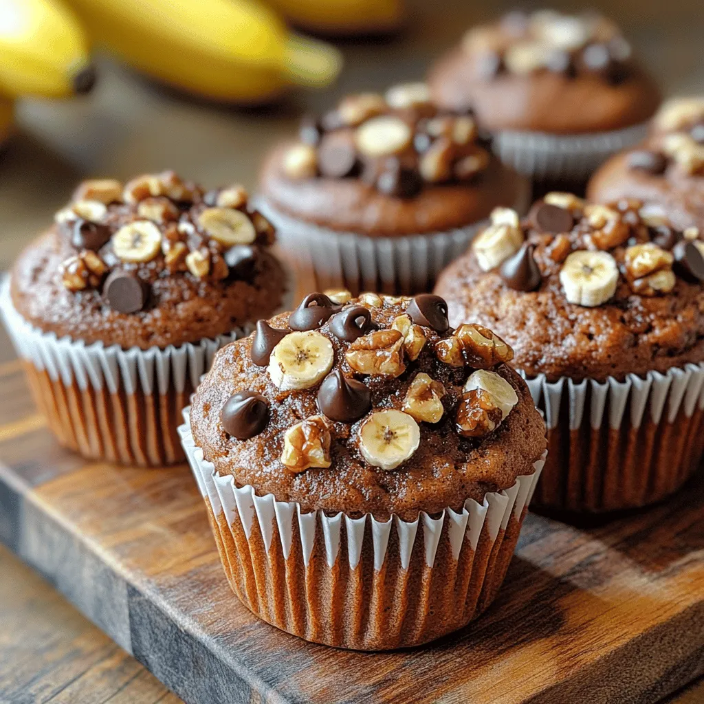 Die süßen Schokoladen-Bananen-Muffins sind nicht nur ein Gaumenschmaus, sondern auch eine hervorragende Möglichkeit, überreife Bananen zu verwerten. Diese Muffins sind weich, saftig und vollgepackt mit dem köstlichen Geschmack von Schokolade und Bananen – eine Kombination, die sowohl Kinder als auch Erwachsene begeistert. Ihre Beliebtheit verdanken sie nicht nur dem unvergleichlichen Geschmack, sondern auch der einfachen Zubereitung, die sie zu einem idealen Snack für jede Gelegenheit macht. Ob zum Frühstück, als Snack für die Schule oder als süßes Dessert nach dem Abendessen – diese Muffins sind immer ein Hit.