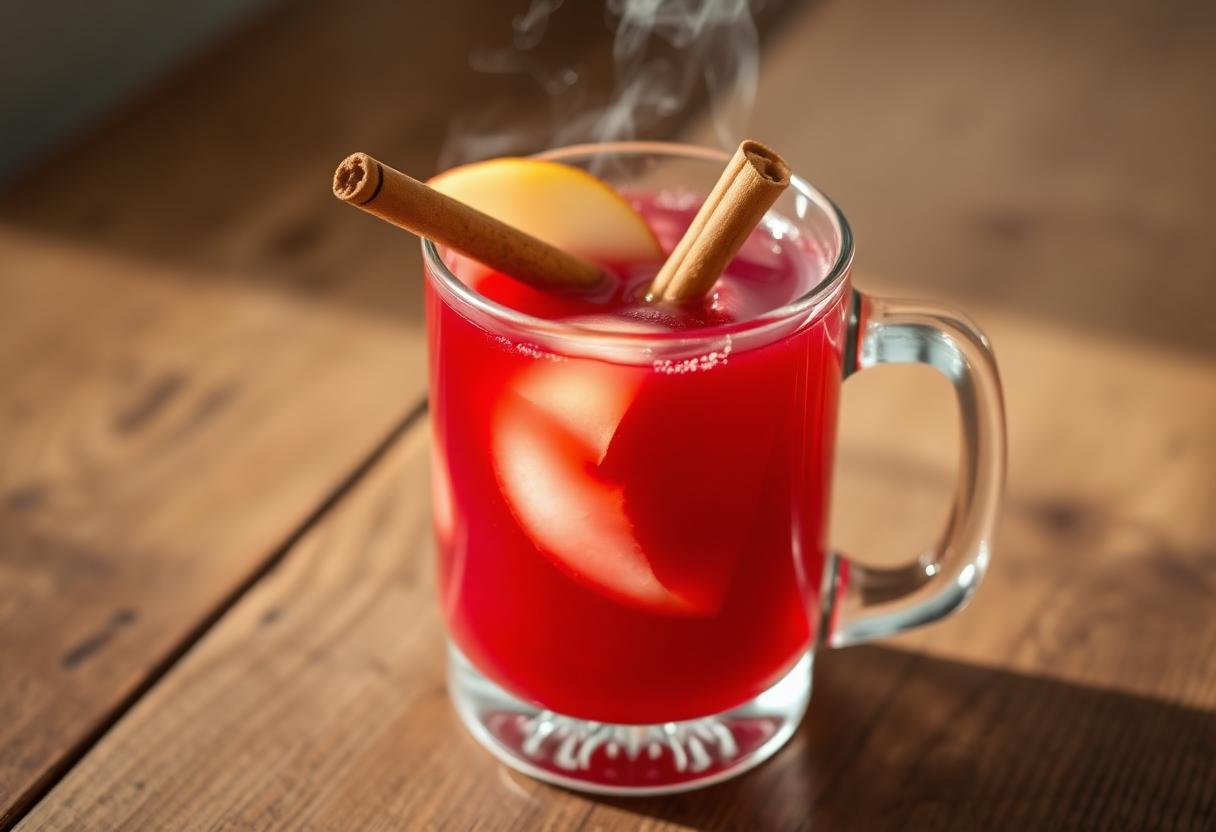 Alkoholfreier Kinderpunsch mit Apfelsaft