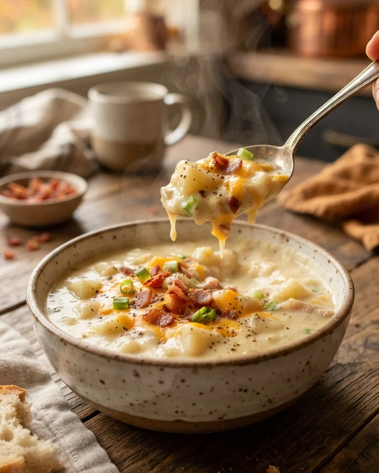 Cremige Käse-Lauch-Suppe mit Hackfleisch