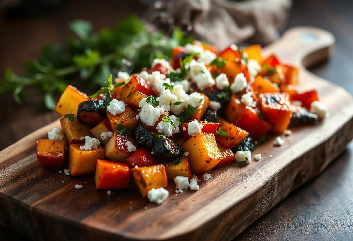 Ofengemüse mit Feta und frischen Kräutern
