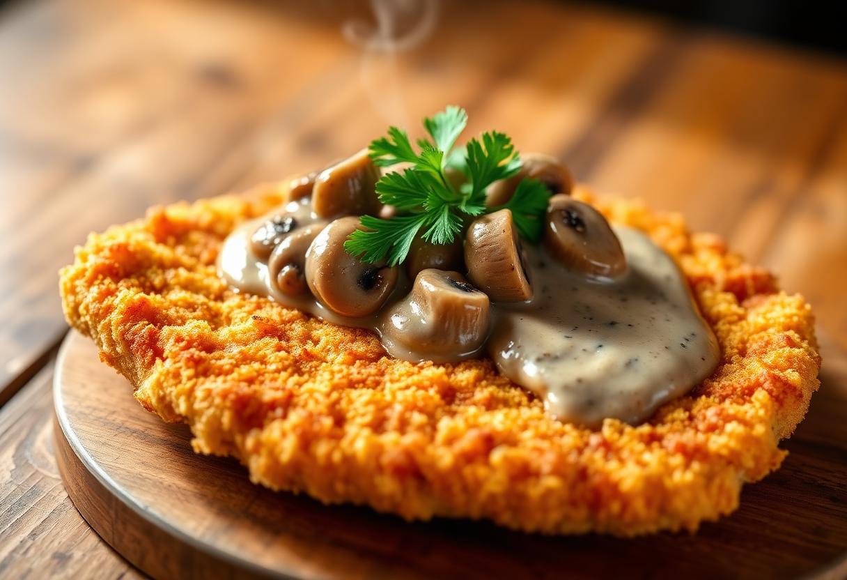 Saftiges Jägerschnitzel mit cremiger Champignonrahmsoße