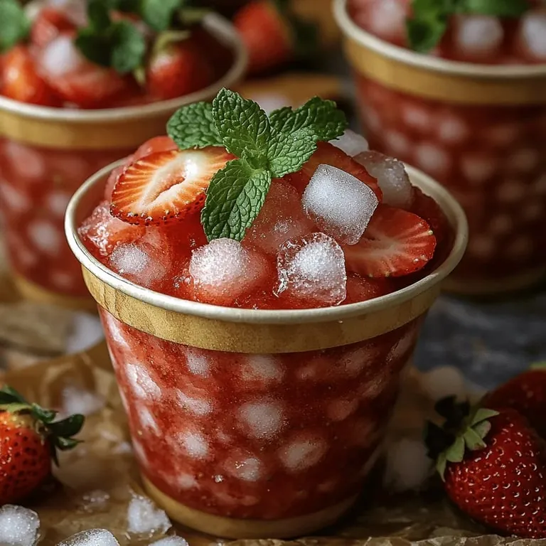 Sprudelnde Erdbeer-Slush-Becher: Ein erfrischender Genuss