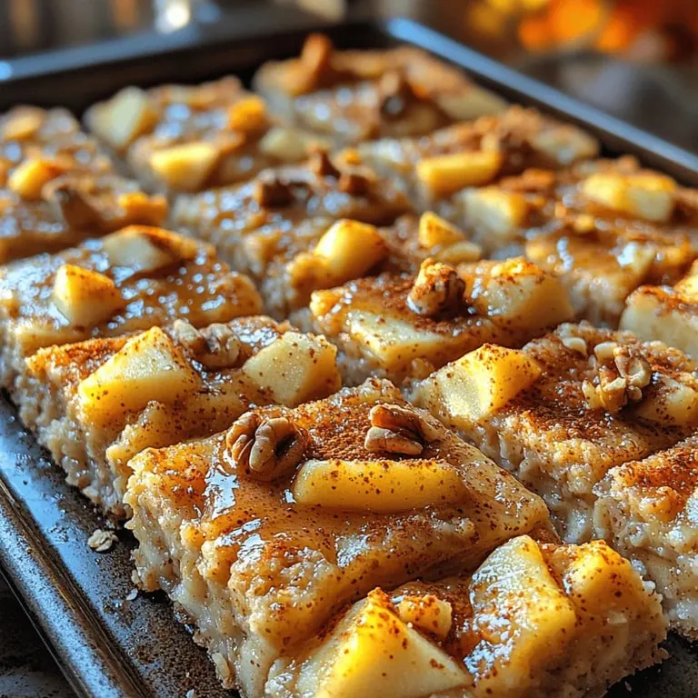 Süße Apfel-Haferflocken-Quadrate: Der perfekte Snack