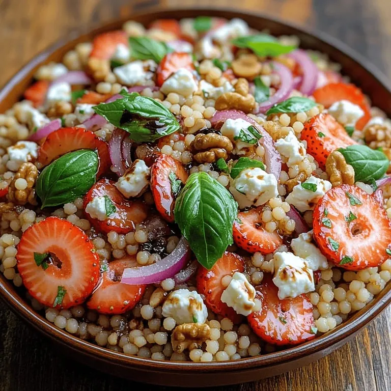 Süß-salziger Erdbeer-Feta-Couscous: Ein erfrischender Salatgenuss