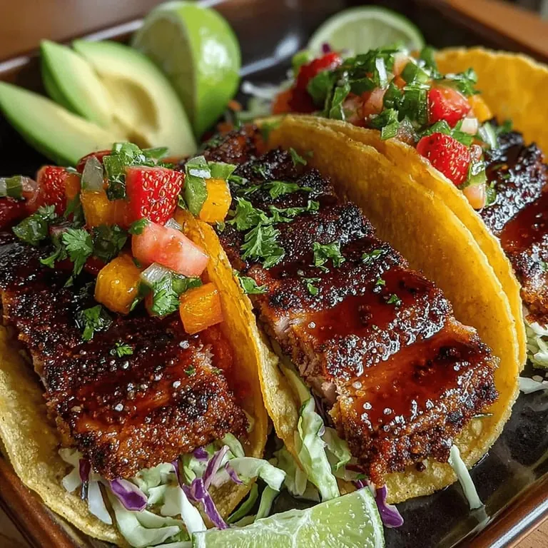 Thunfisch-Tacos mit Erdbeer-Slaw: Ein geschmackvolles kulinarisches Erlebnis