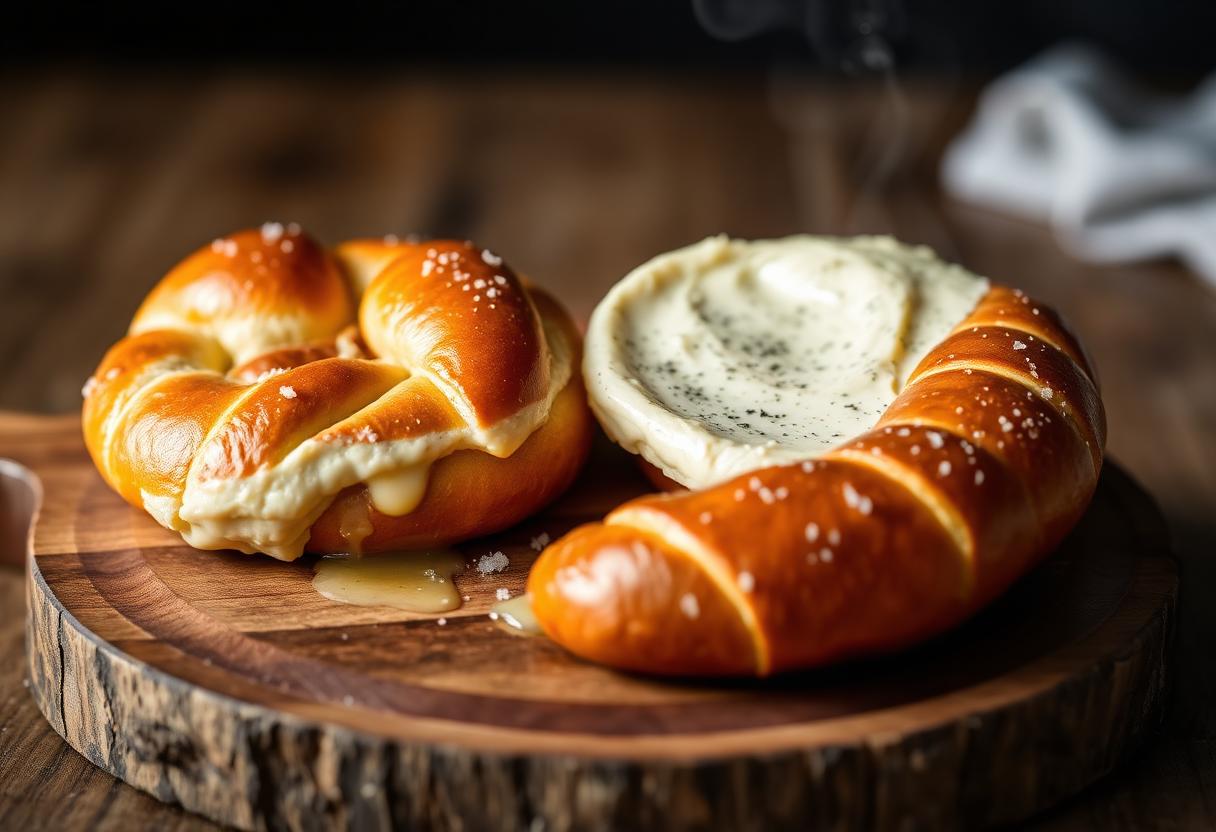 Traditioneller Obatzda mit frischer Brezn