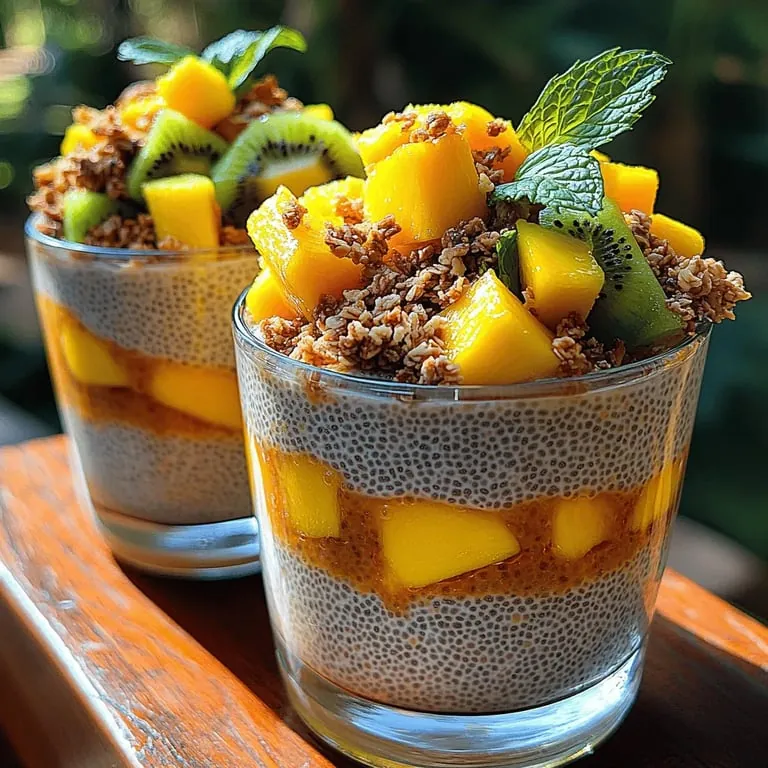 Tropische Chia-Pudding-Parfaits – ein erfrischender Genuss, der deinen Tag aufhellt