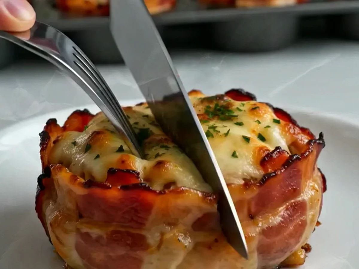 Überbackene Hähnchen-Taschen mit knusprigem Käse
